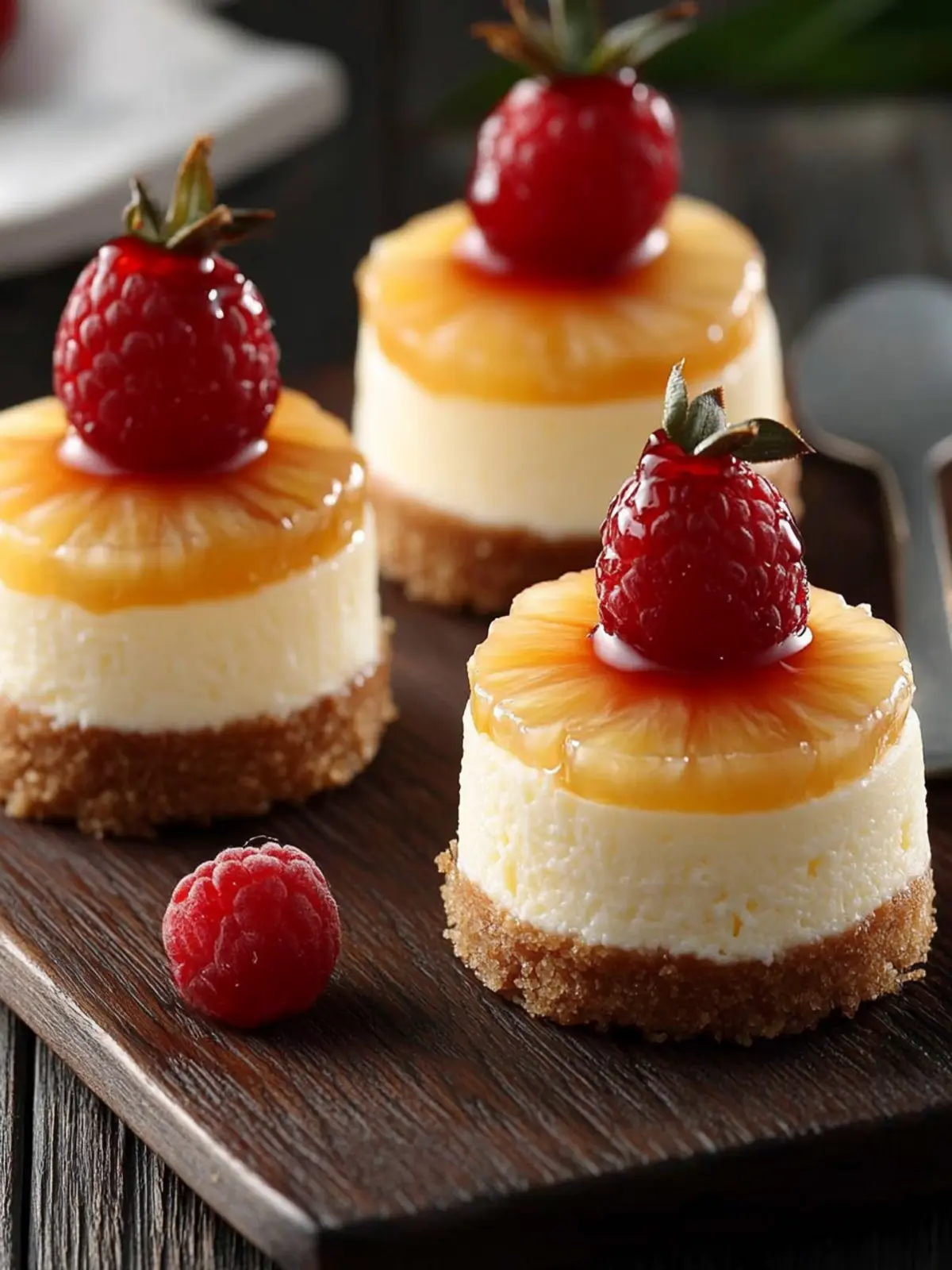 Mini Pineapple Upside-Down Cheesecake Recipe | Tropical Bliss 2 Mini Pineapple Upside-Down Cheesecake Recipe | Tropical Dessert Idea