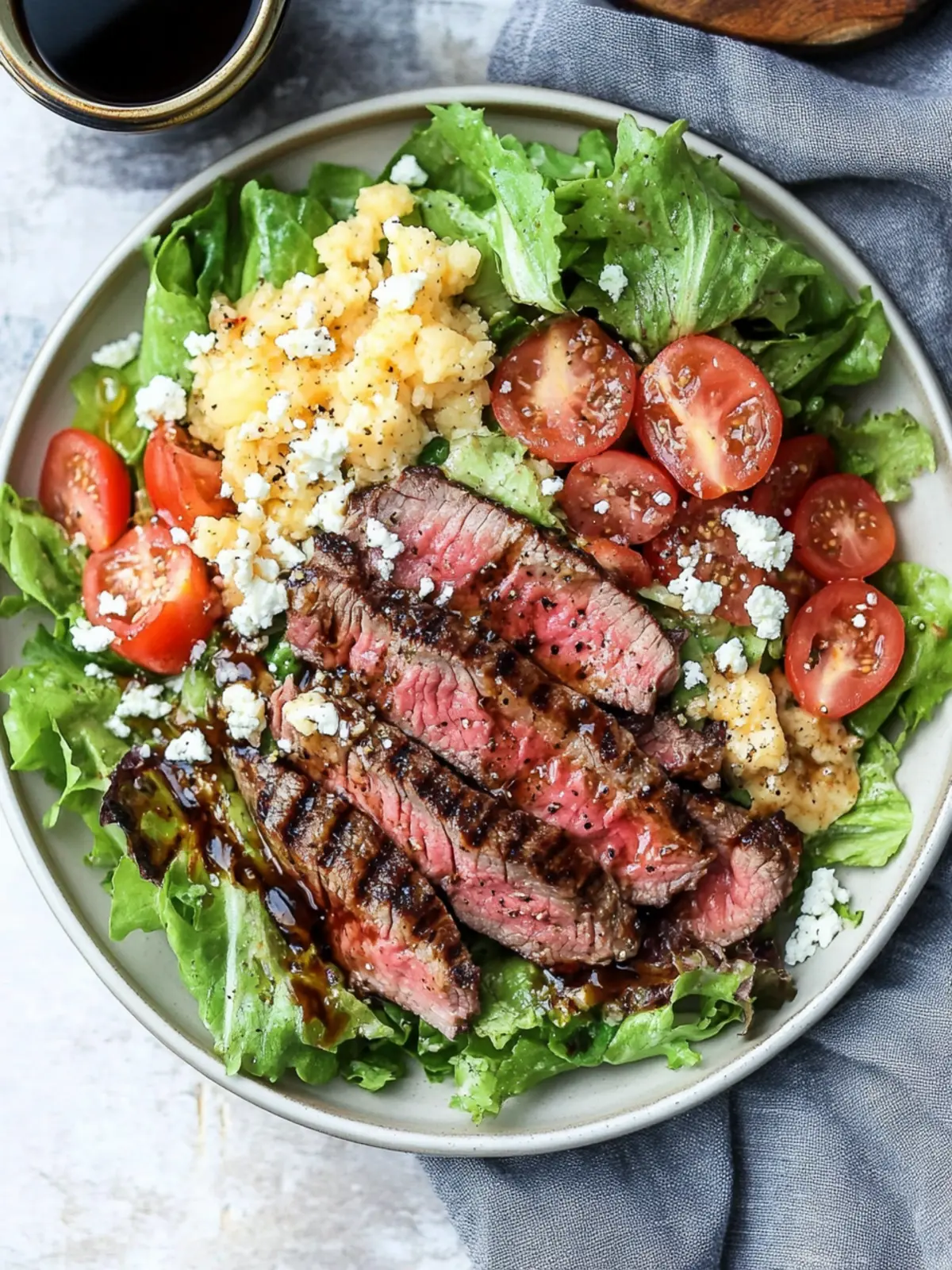 Grilled Steak Salad with Balsamic Vinaigrette: Quick & Zesty! 4 Grilled Steak Salad with Balsamic Vinaigrette