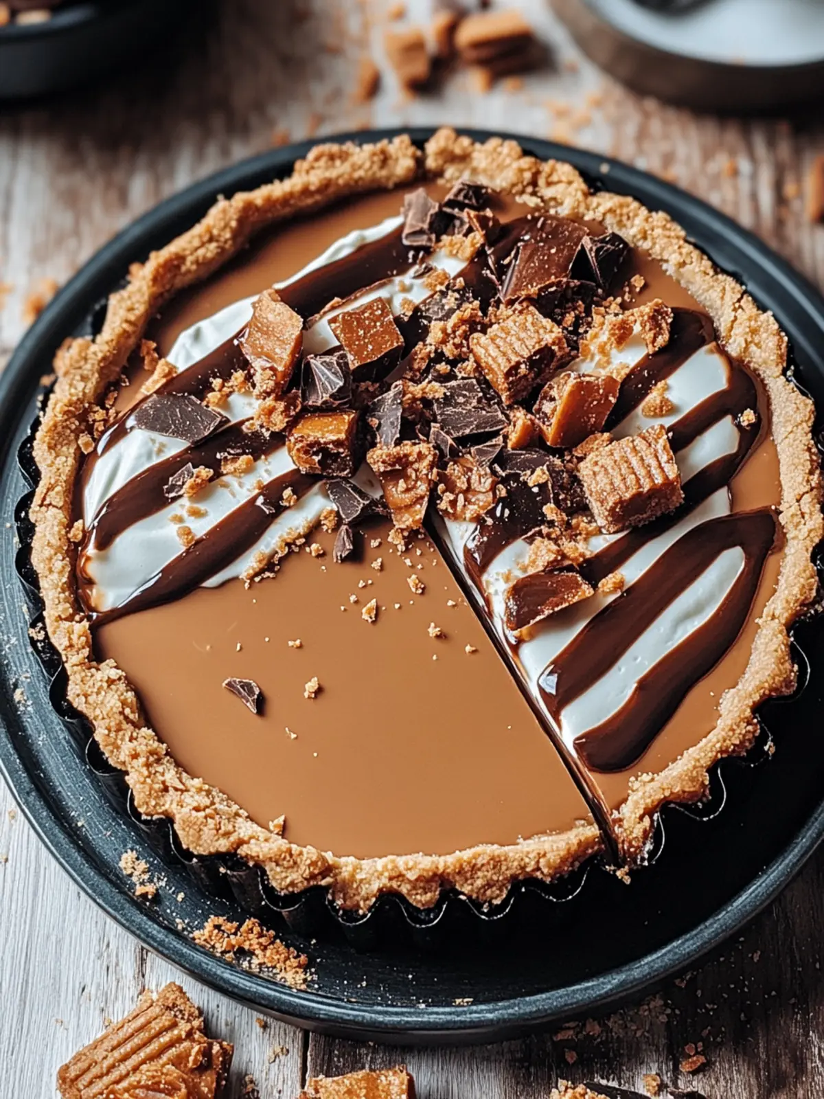 Decadent No-Bake Chocolate Biscoff Tart You'll Adore 3 Chocolate Biscoff Tart