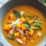 Cozy Up with Thai Red Curry Style Pumpkin, Coconut Chicken Soup 8 Thai Red Curry Style Pumpkin, Coconut and Chicken Soup