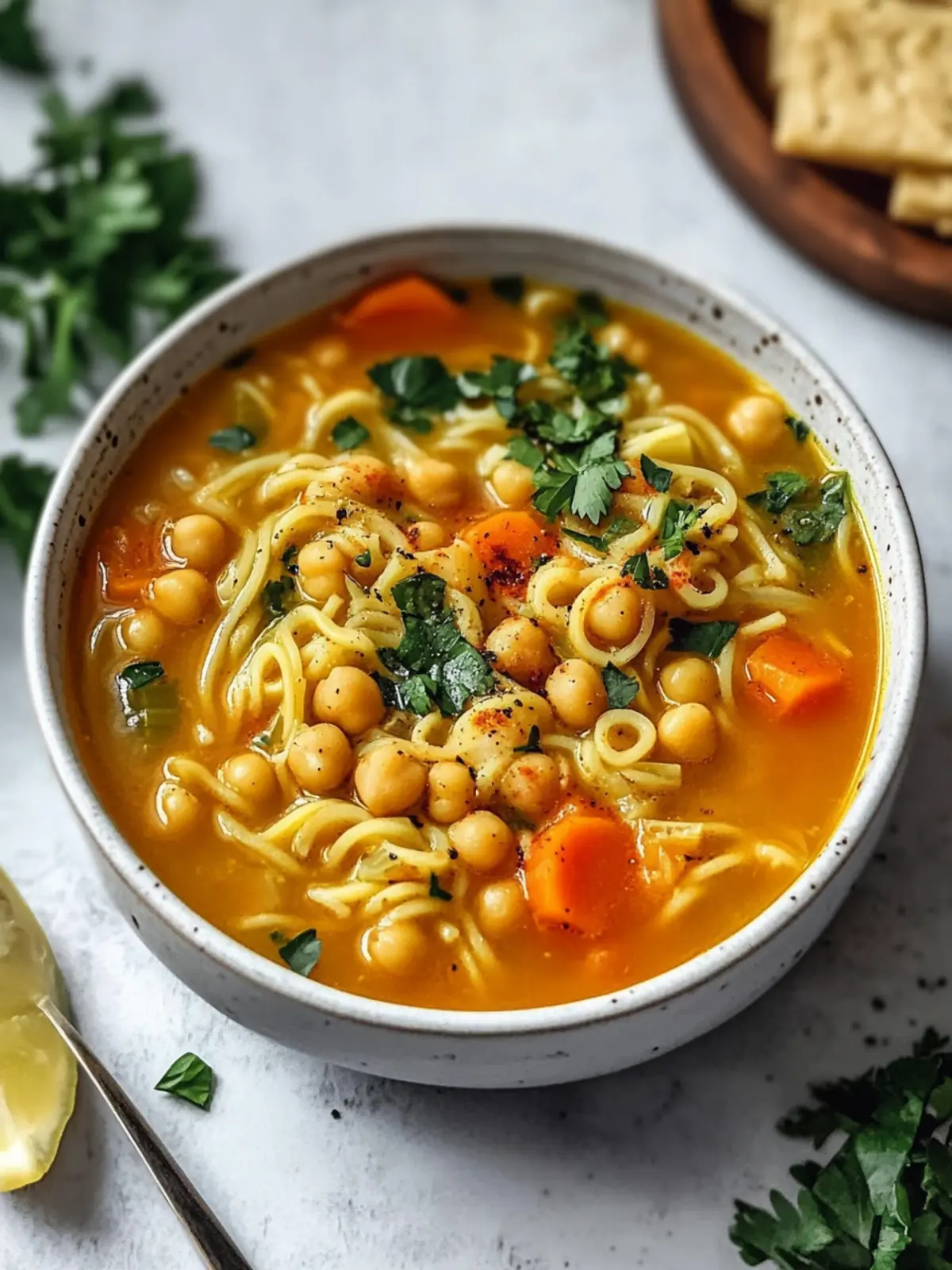 Hearty Vegan Chickpea Noodle Soup for Cozy Nights 3 Vegan Chickpea Noodle Soup