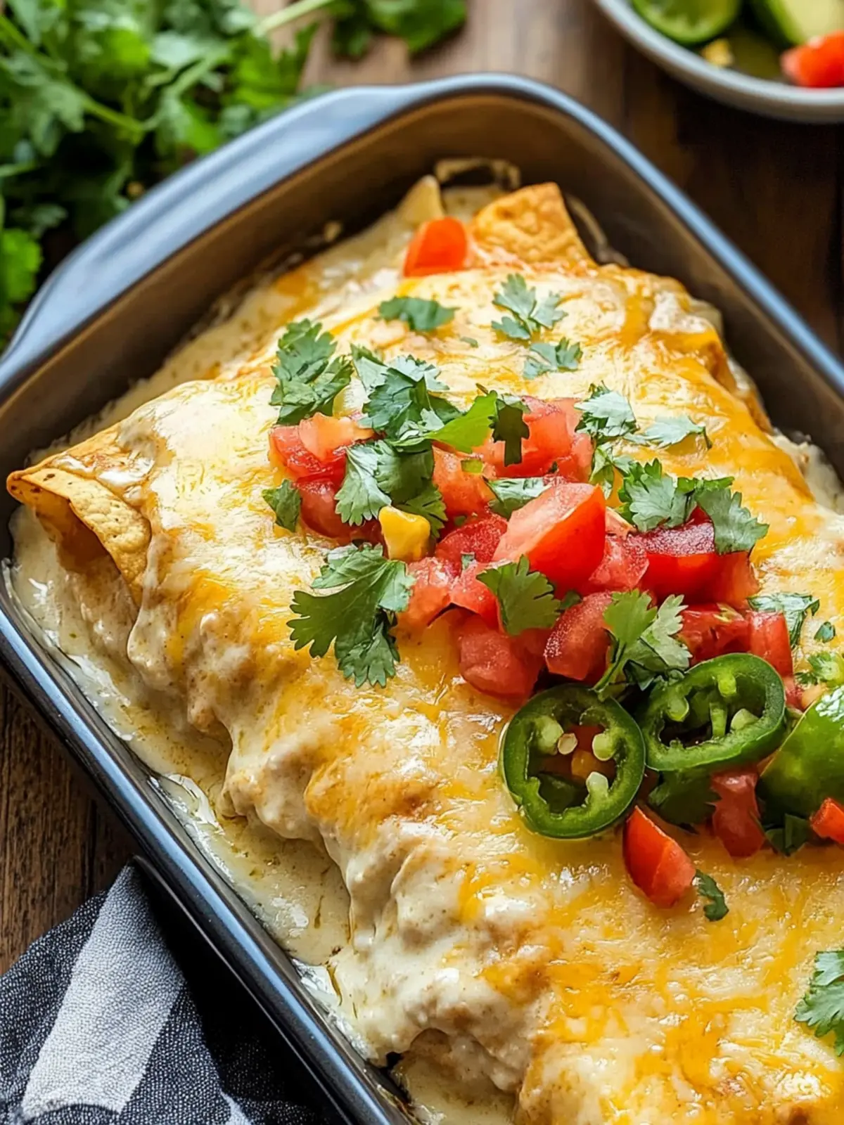 Easy Creamy Chicken Enchilada Casserole That Wows Every Time 3 Chicken Enchilada Casserole (Creamy and Cheesy)