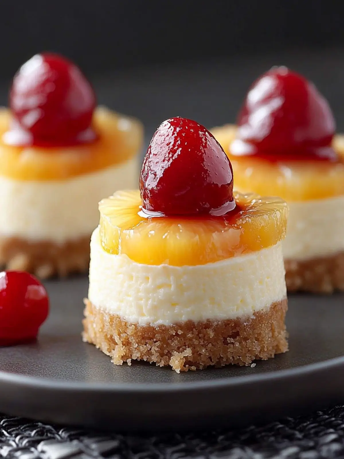 Mini Pineapple Upside-Down Cheesecake Recipe | Tropical Bliss 3 Mini Pineapple Upside-Down Cheesecake Recipe | Tropical Dessert Idea
