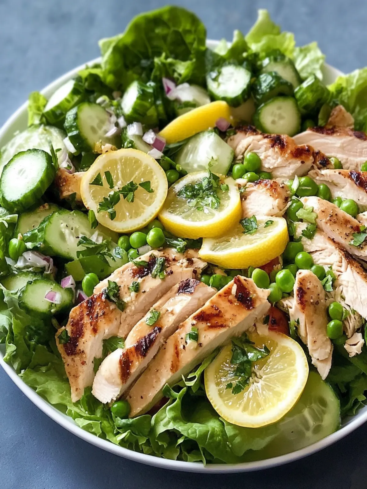 Fresh Spring Salad with Chicken and Zesty Lemon Dressing 5 Spring Salad with Chicken and Lemon Dressing