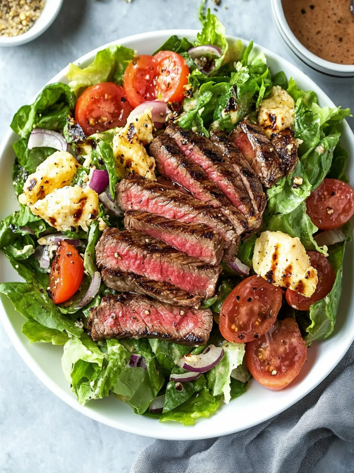 Grilled Steak Salad with Balsamic Vinaigrette: Quick & Zesty! 3 Grilled Steak Salad with Balsamic Vinaigrette