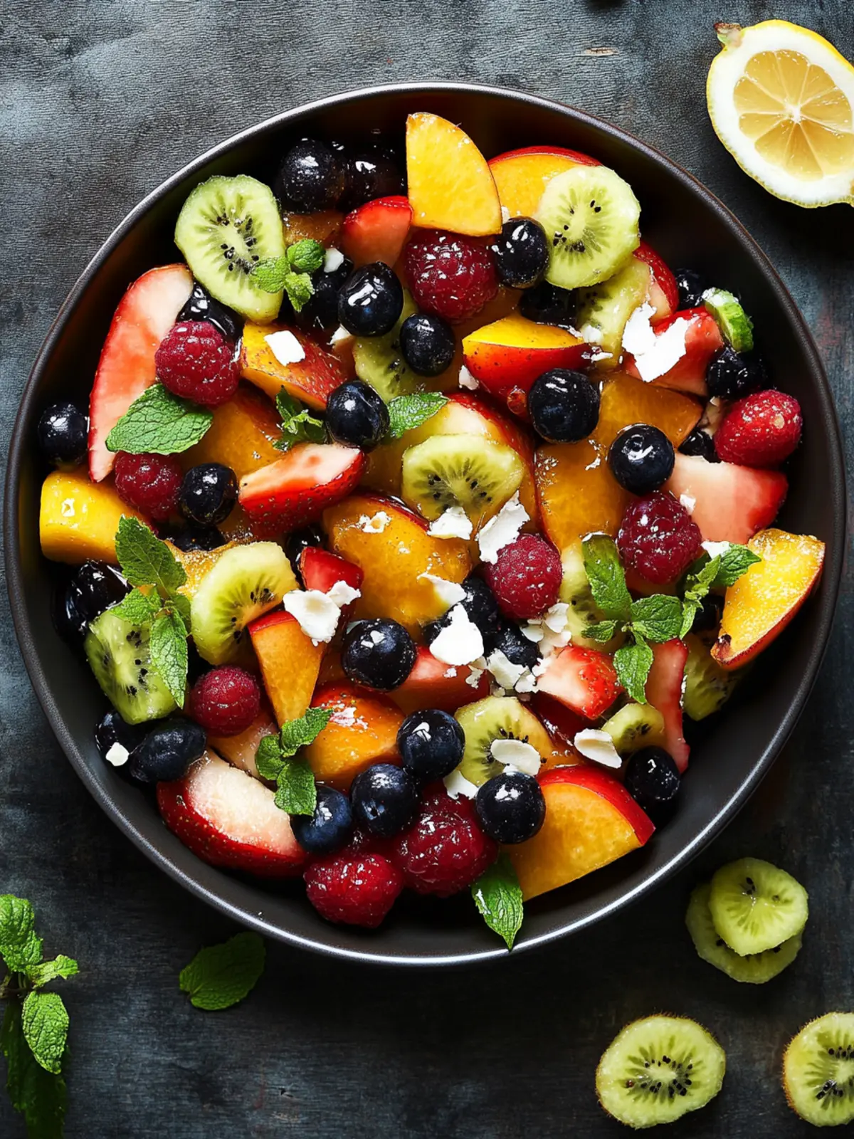 Delicious Summer Fruit Salad with Honey-Lemon Dressing Recipe 3 Summer Fruit Salad with Honey-Lemon Dressing