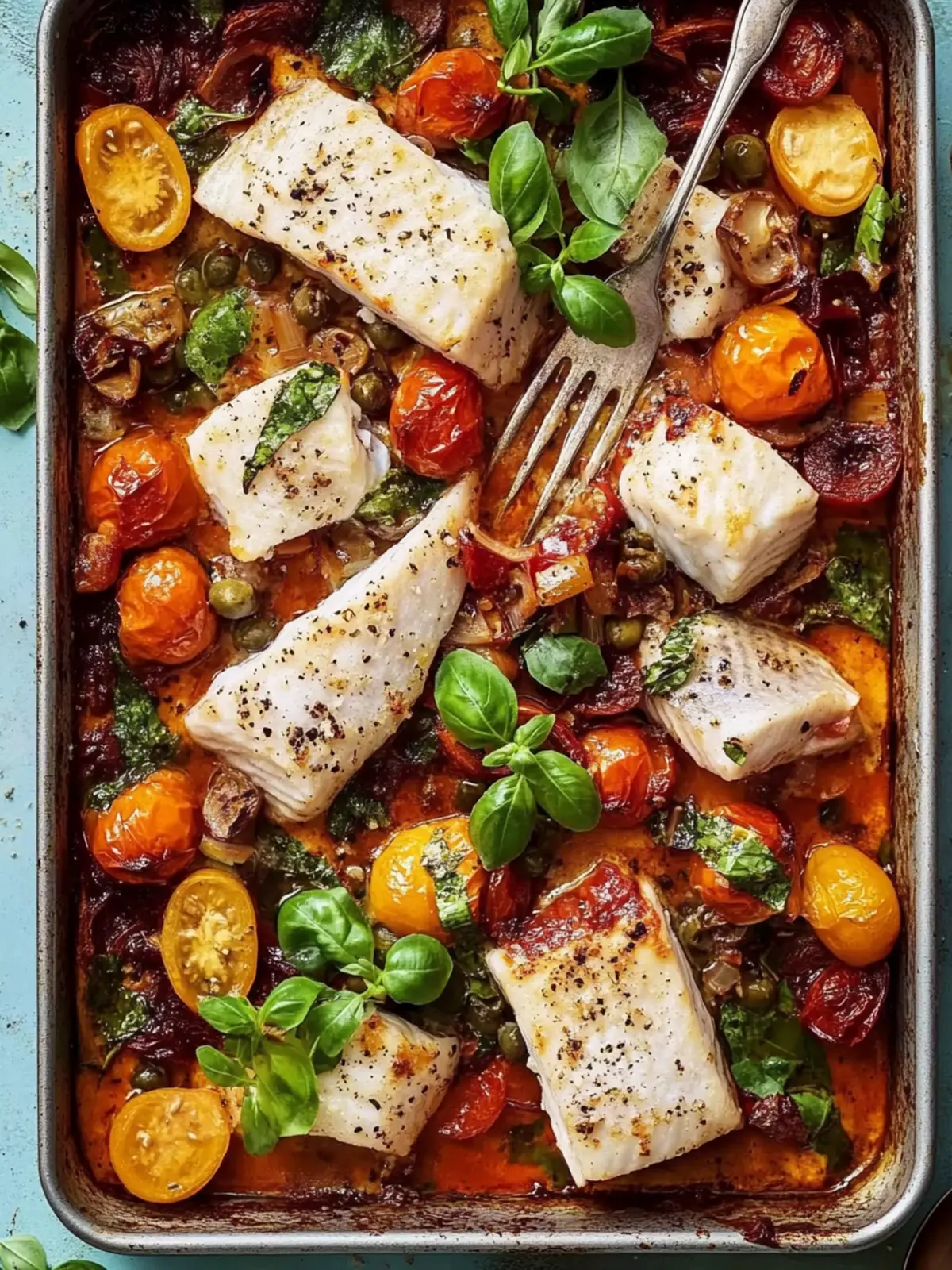 Puttanesca Fish Tray Bake for a Quick Mediterranean Feast 2 Puttanesca fish tray bake