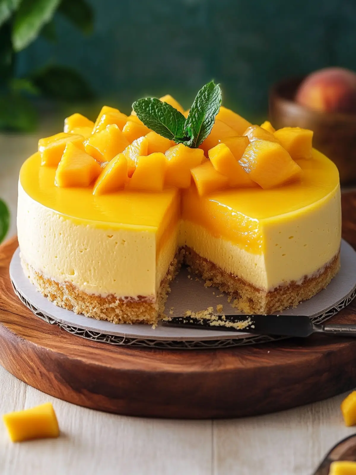 Mango Mousse Cake: Easy No-Bake Tropical Bliss at Home 2 Mango Mousse Cake