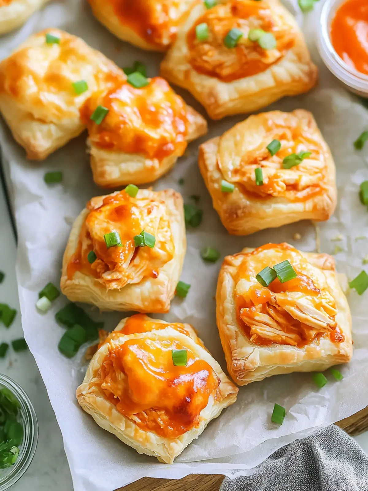 Savory Easy Buffalo Chicken Puff Pastry Bites Appetizer Magic 2 Easy Buffalo Chicken Puff Pastry Bites Appetizer