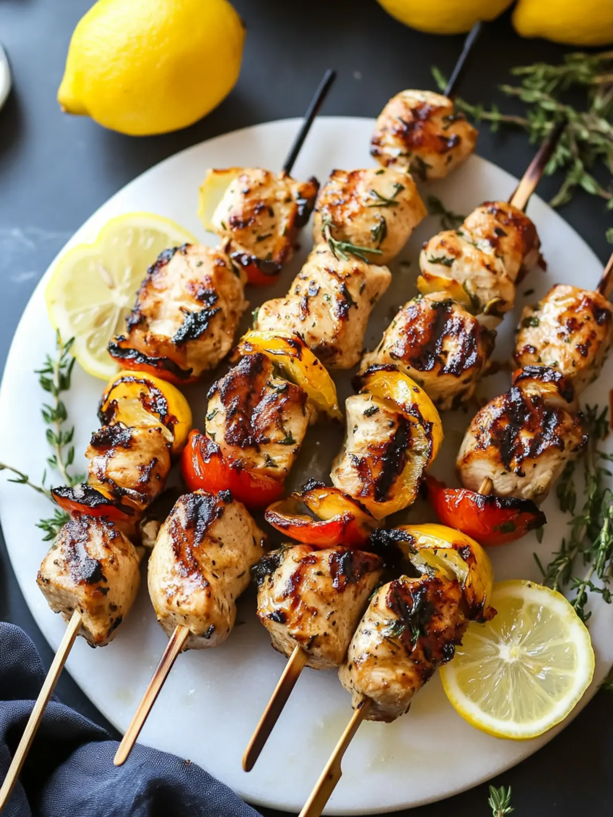 Lemon Garlic Chicken Kabobs: Perfectly Grilled for BBQ Bliss 5 Lemon Garlic Chicken Kabobs