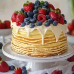 Delicious Pancake Cake with Creamy Maple Icing for Brunch Bliss 3 Pancake Cake