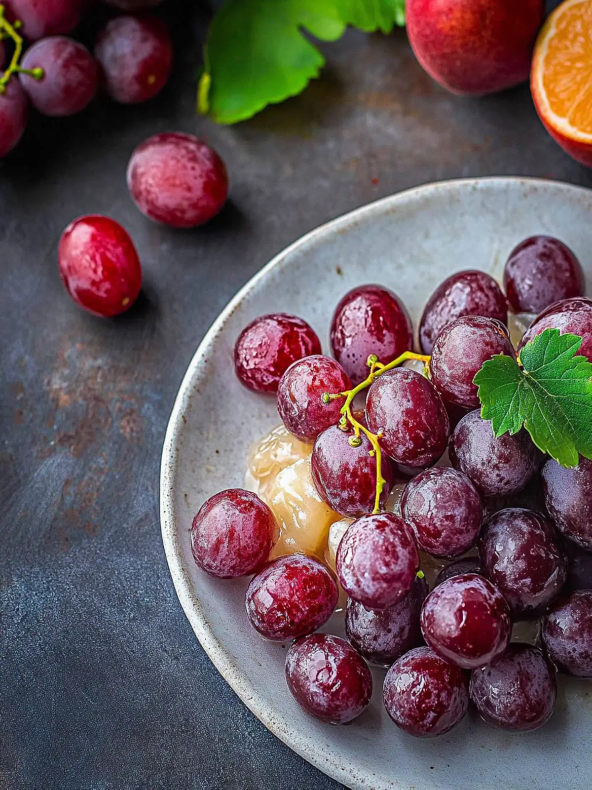 Roasted Red Grapes with Mascarpone Dip - A Sweet Treat Delight 2 Roasted Red Grapes