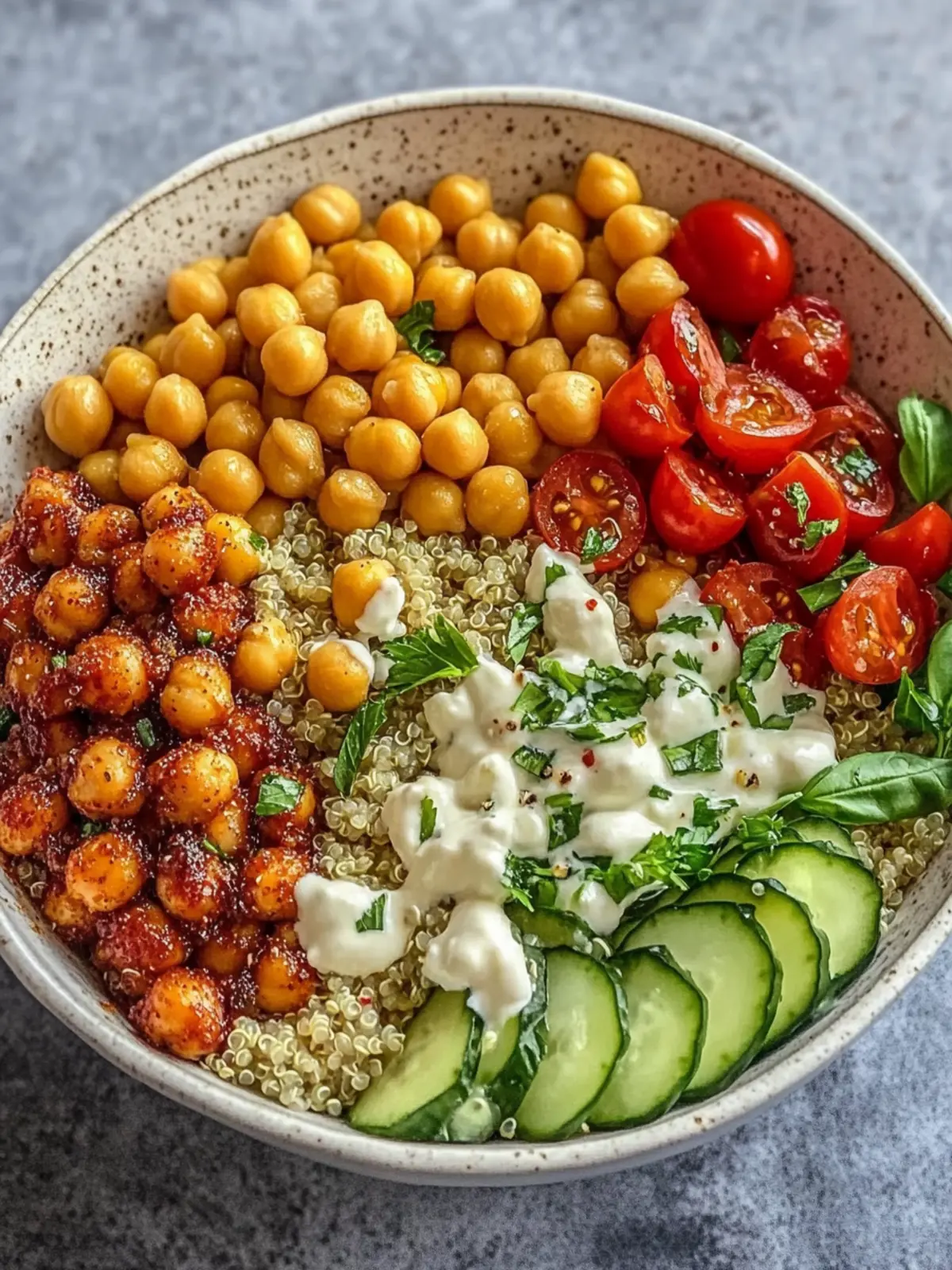 Easy Healthy Mediterranean Chickpea Quinoa Power Bowl Recipe 4 Fresh Mediterranean Chickpea and Quinoa Power Bowl Recipe Easy Healthy Meal Prep Idea