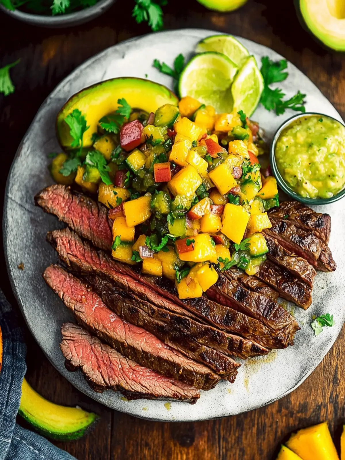 Grilled Flank Steak with Mango Avocado Salsa That's Summer Perfect 2 Grilled Flank Steak with Mango Avocado Salsa