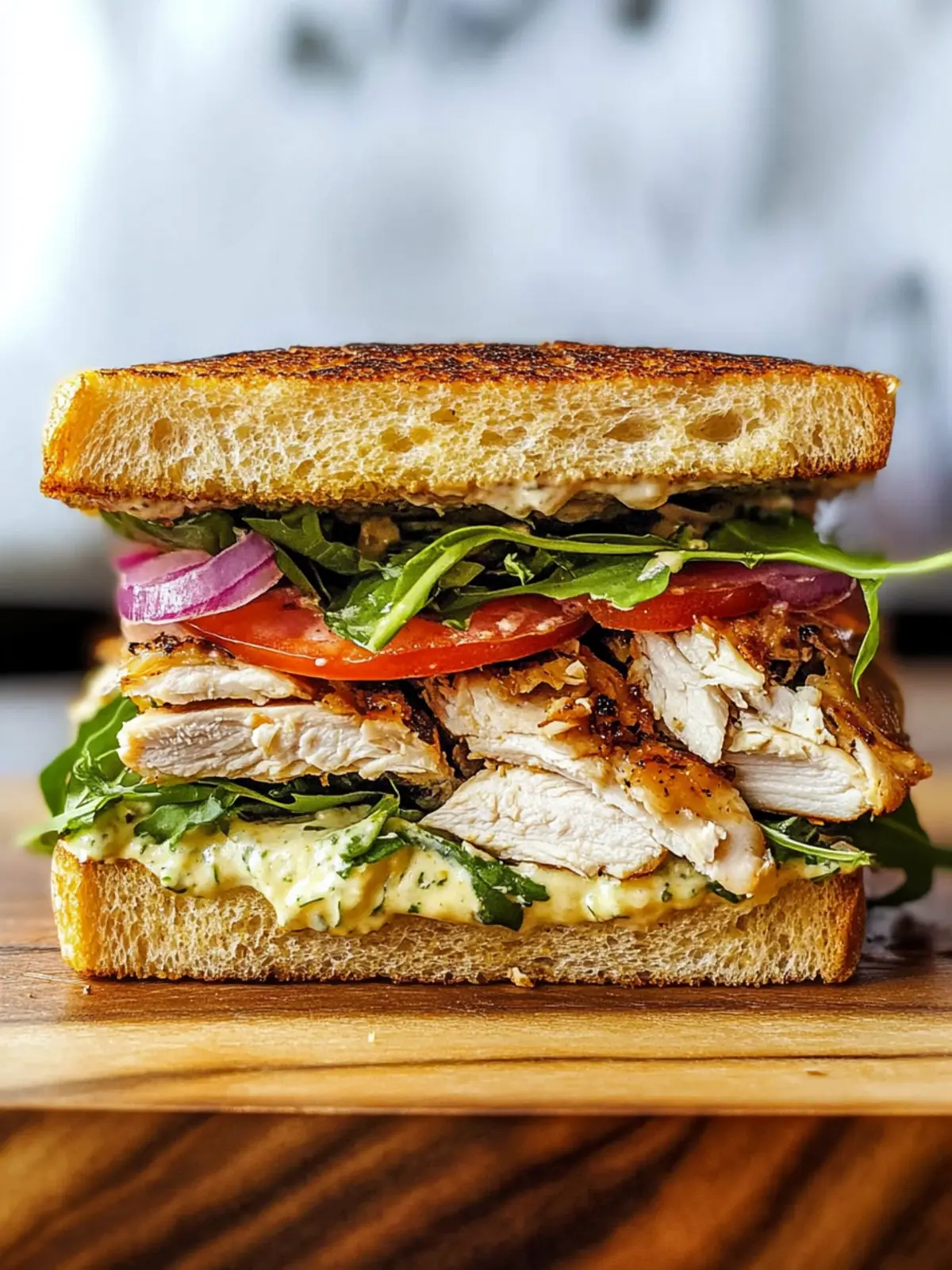 Savory Rotisserie Chicken Sandwich with Creamy Pesto Mayo 5 Rotisserie Chicken Sandwich
