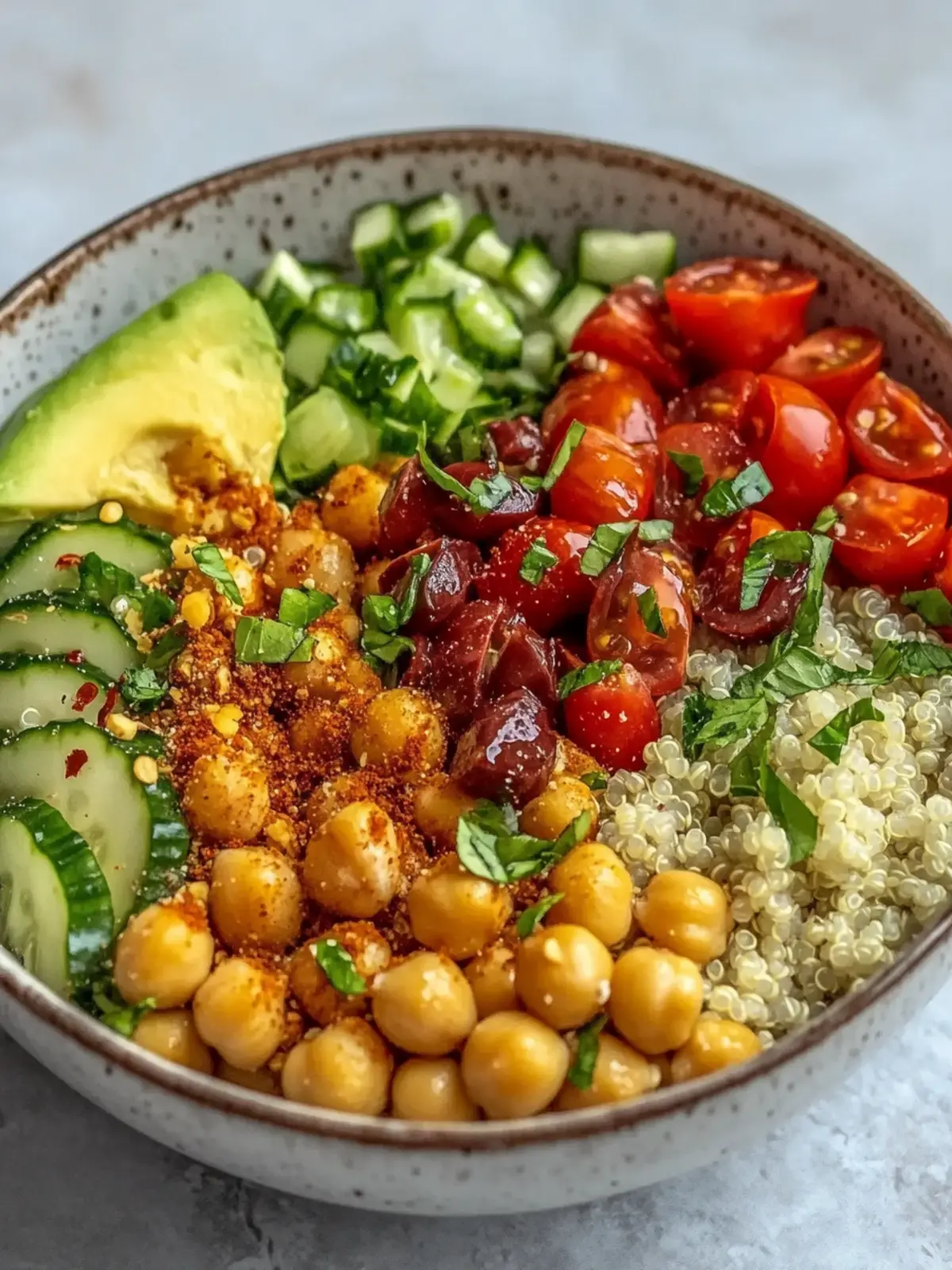 Easy Healthy Mediterranean Chickpea Quinoa Power Bowl Recipe 3 Fresh Mediterranean Chickpea and Quinoa Power Bowl Recipe Easy Healthy Meal Prep Idea