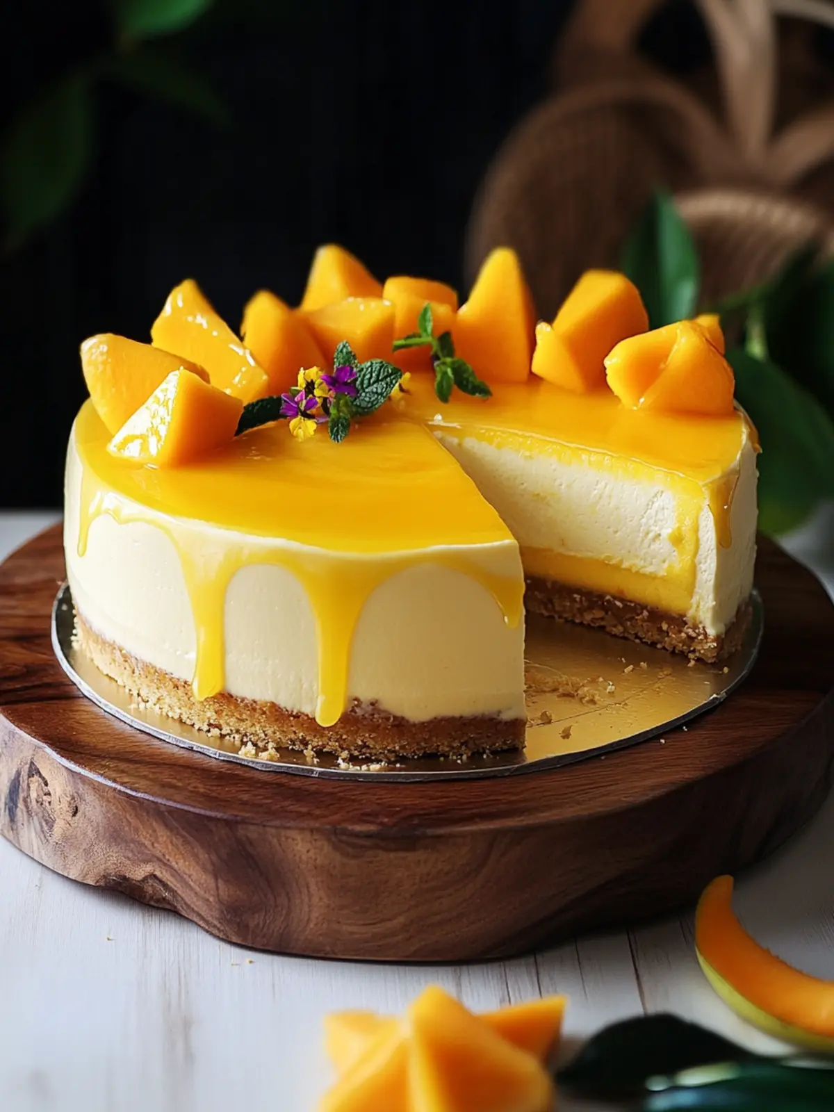 Mango Mousse Cake: Easy No-Bake Tropical Bliss at Home 3 Mango Mousse Cake