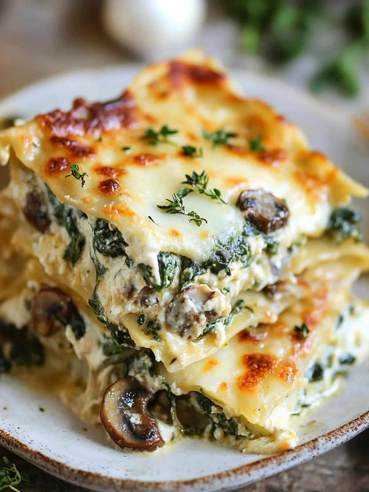 Creamy Spinach and Mushroom Lasagna Your Freezer's New Bestie 5 Creamy Spinach and Mushroom Lasagna