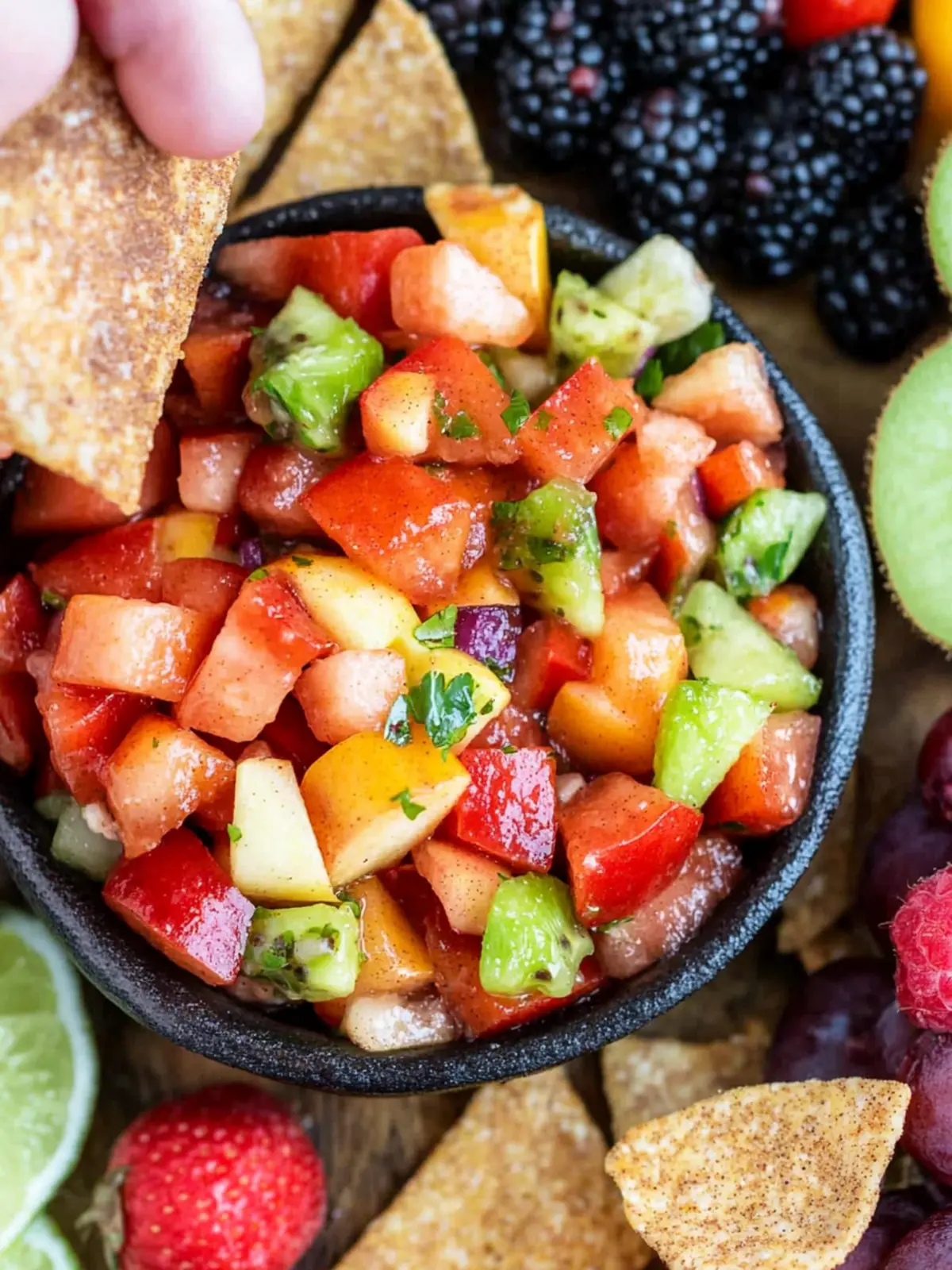 Fruit Salsa with Cinnamon Chips: A Refreshing Summer Delight 5 Fruit Salsa with Cinnamon Chips