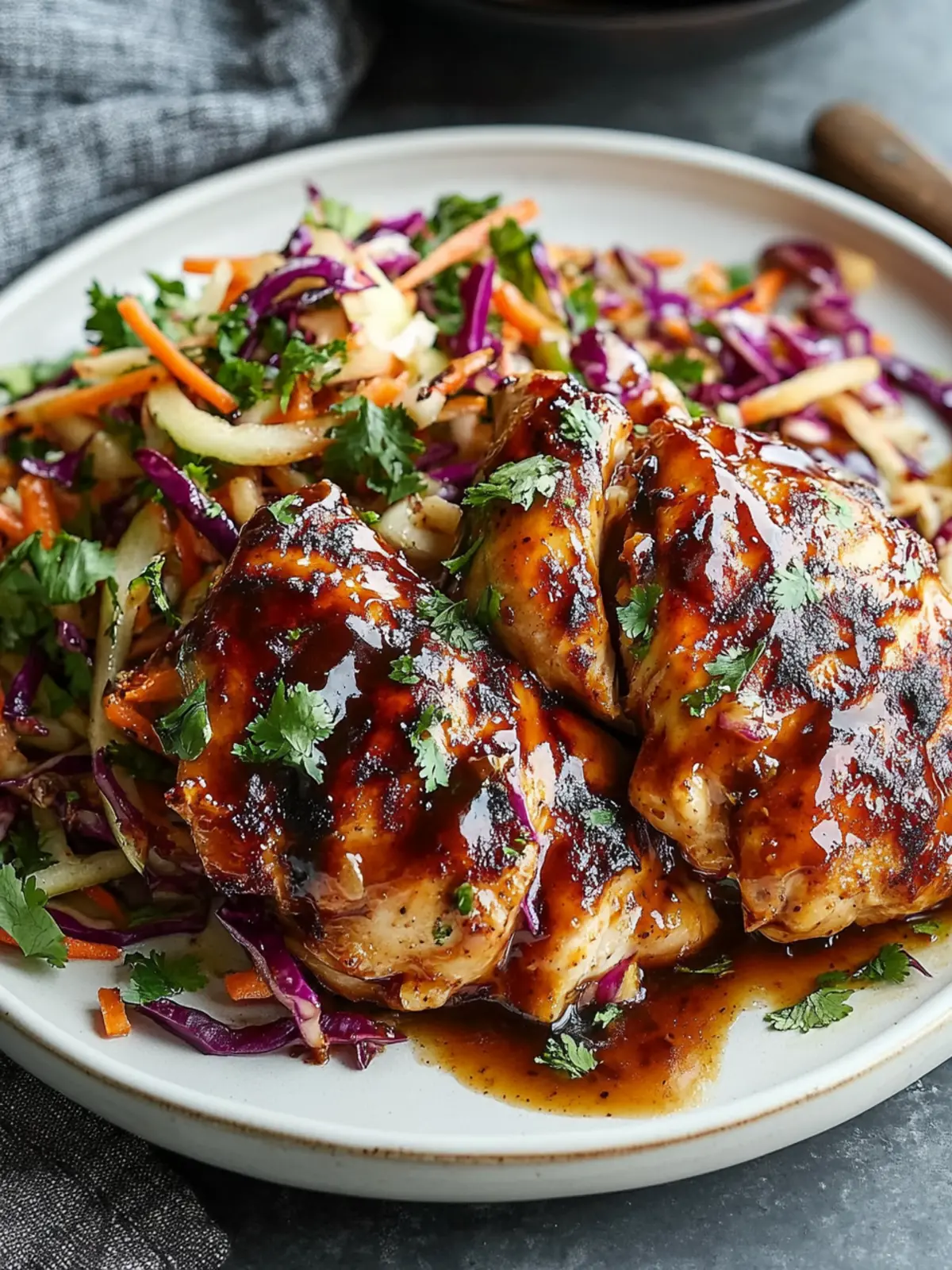 Sticky Apple Cider Chicken with Crisp Autumn Slaw Shines Bright 2 Sticky Apple Cider Chicken with Crisp Autumn Slaw Shines