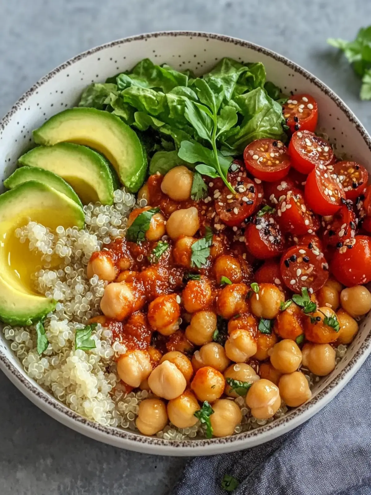 Easy Healthy Mediterranean Chickpea Quinoa Power Bowl Recipe 2 Fresh Mediterranean Chickpea and Quinoa Power Bowl Recipe Easy Healthy Meal Prep Idea