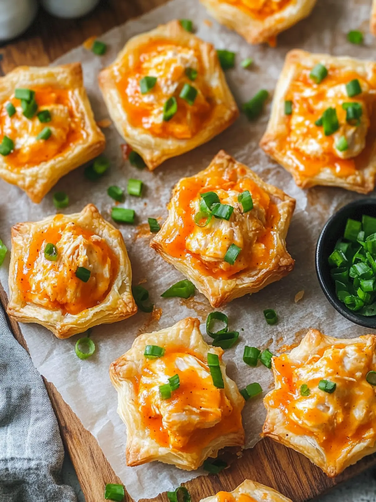 Savory Easy Buffalo Chicken Puff Pastry Bites Appetizer Magic 4 Easy Buffalo Chicken Puff Pastry Bites Appetizer