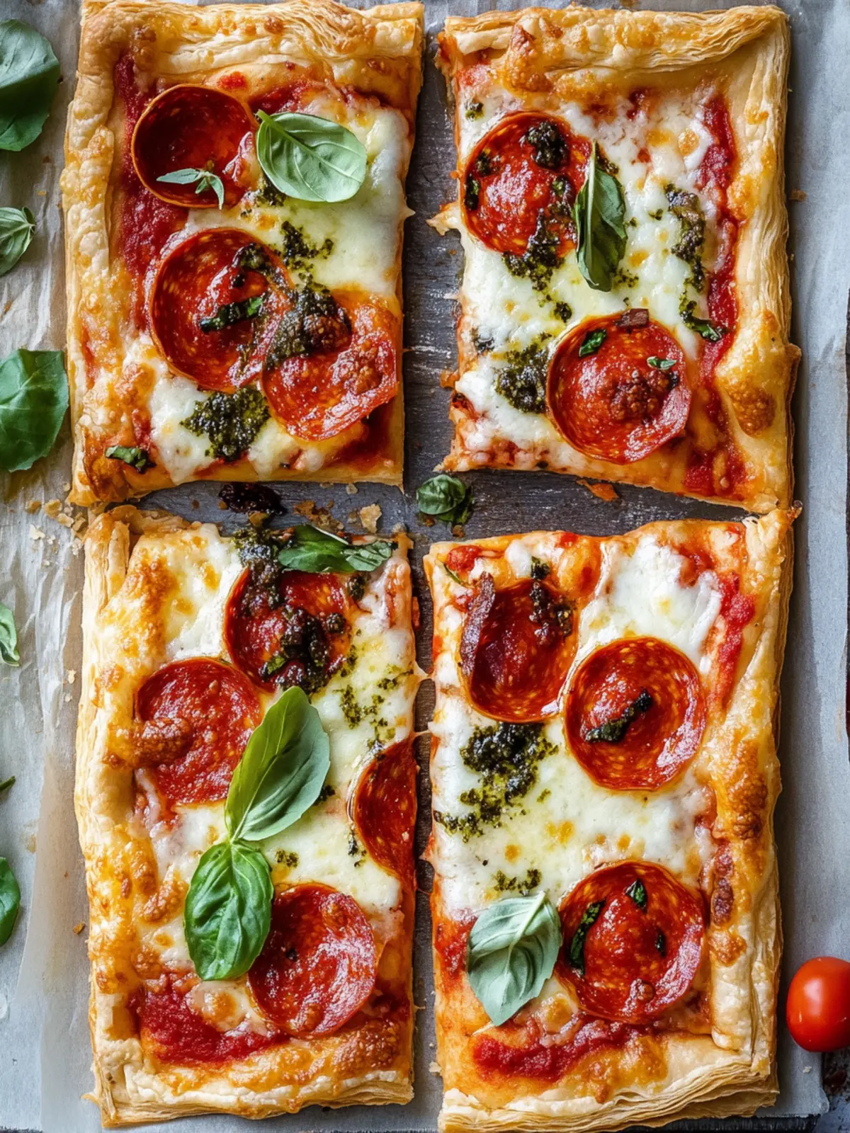 Crispy Puff Pastry Pizza: Quick & Easy Family Delight 2 Puff Pastry Pizza