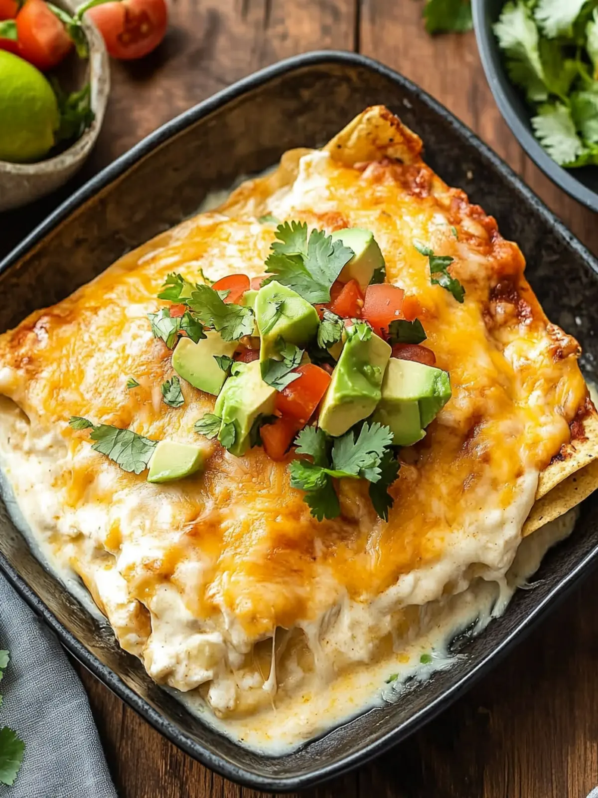 Easy Creamy Chicken Enchilada Casserole That Wows Every Time 5 Chicken Enchilada Casserole (Creamy and Cheesy)