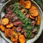Steak with Green Sauce and Sweet Potatoes for Flavor Lovers 6 Steak with Green Sauce and Sweet Potatoes