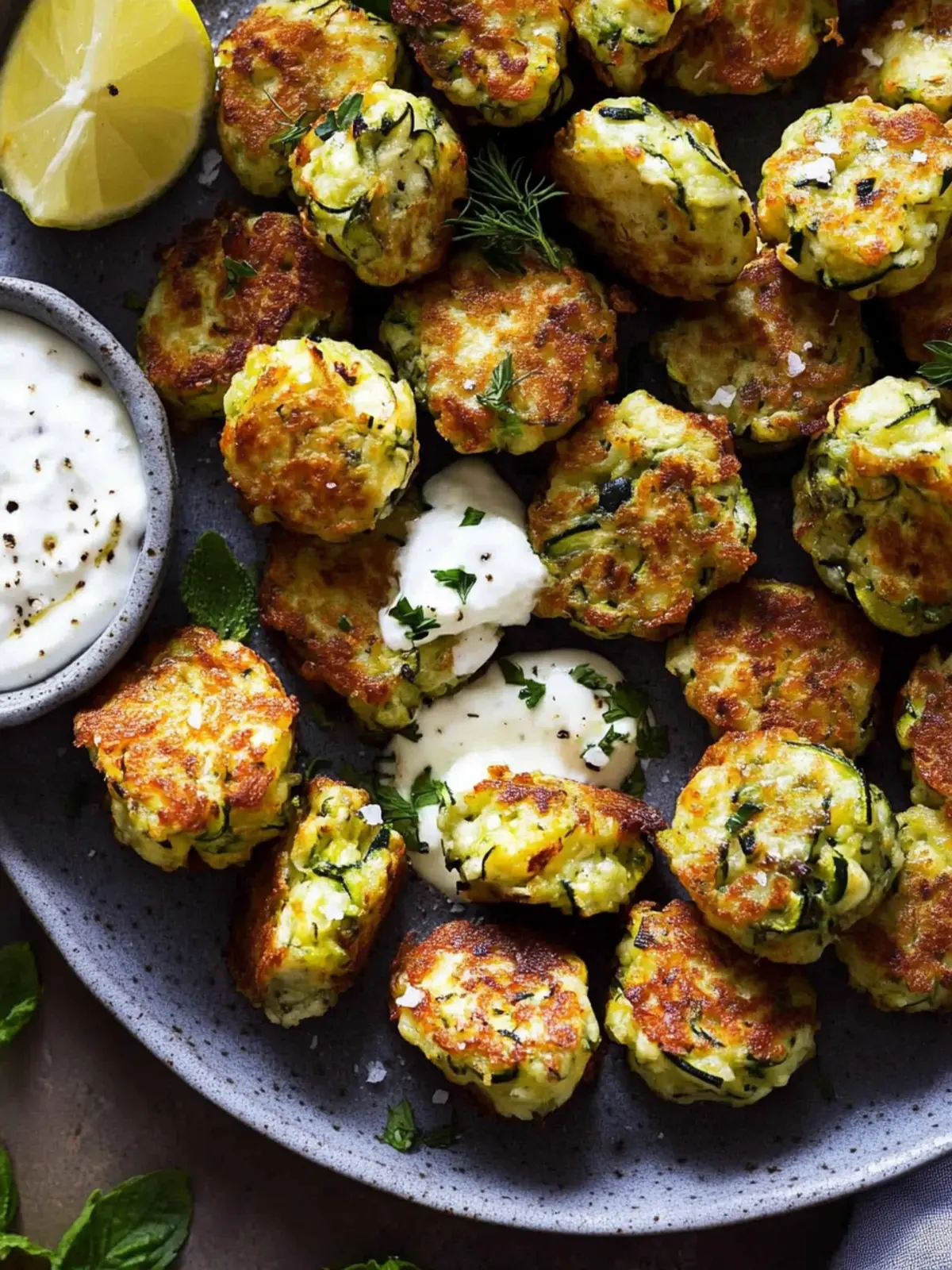 Crispy Greek Zucchini Tots That Everyone Will Love 2 Greek Zucchini Tots (Mini Fritters)