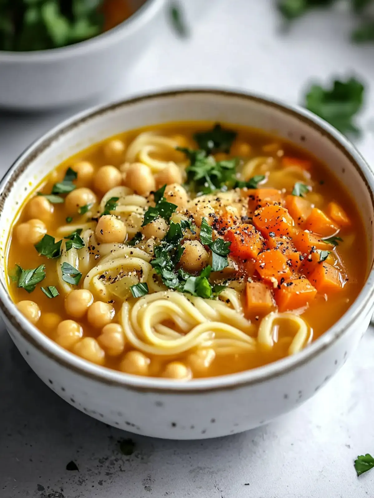 Hearty Vegan Chickpea Noodle Soup for Cozy Nights 5 Vegan Chickpea Noodle Soup