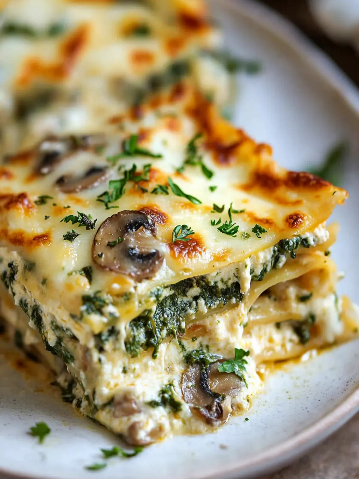 Creamy Spinach and Mushroom Lasagna Your Freezer's New Bestie 4 Creamy Spinach and Mushroom Lasagna