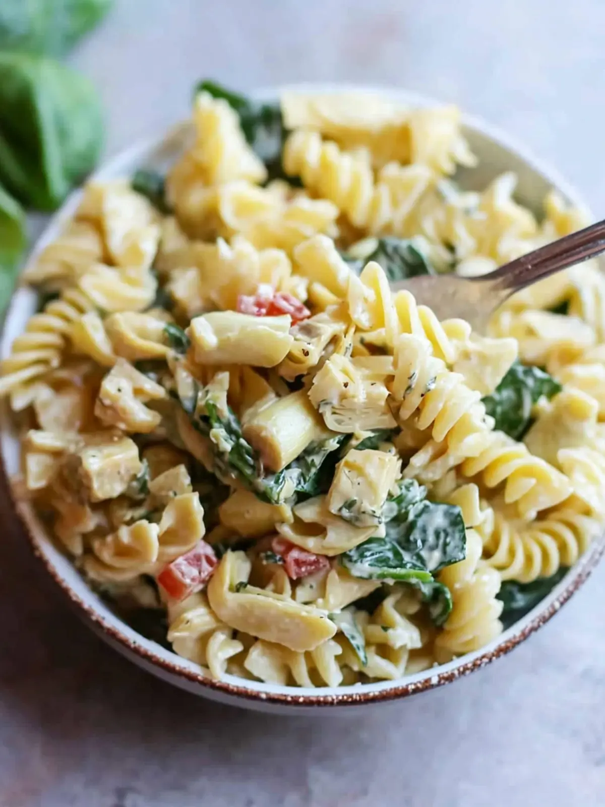 Creamy Spinach Artichoke Pasta Salad for Perfect Gatherings 3 Spinach Artichoke Pasta Salad