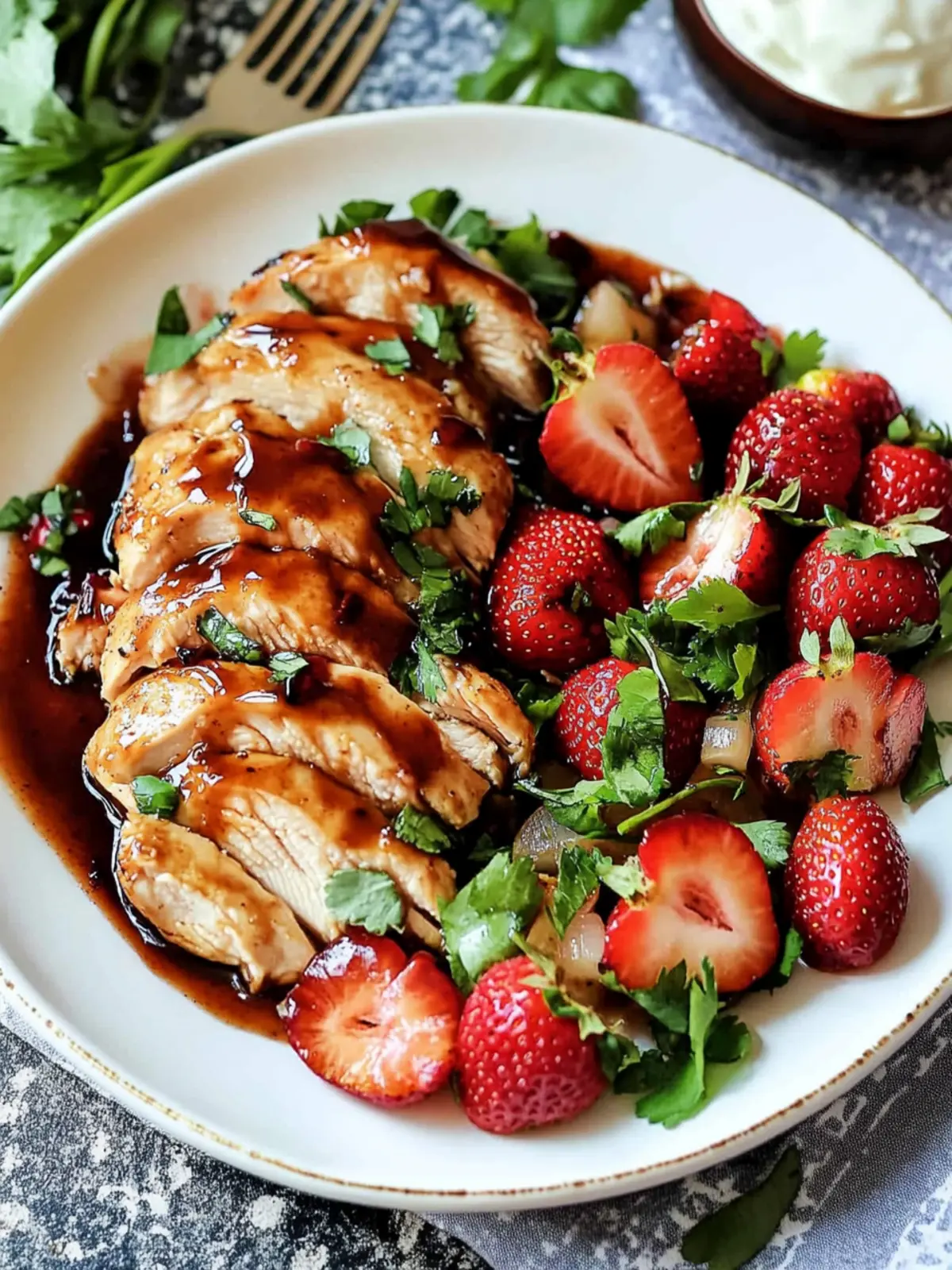 Strawberry Chicken Bliss: Sweet & Savory Dinner in 20 Minutes 2 Strawberry Chicken