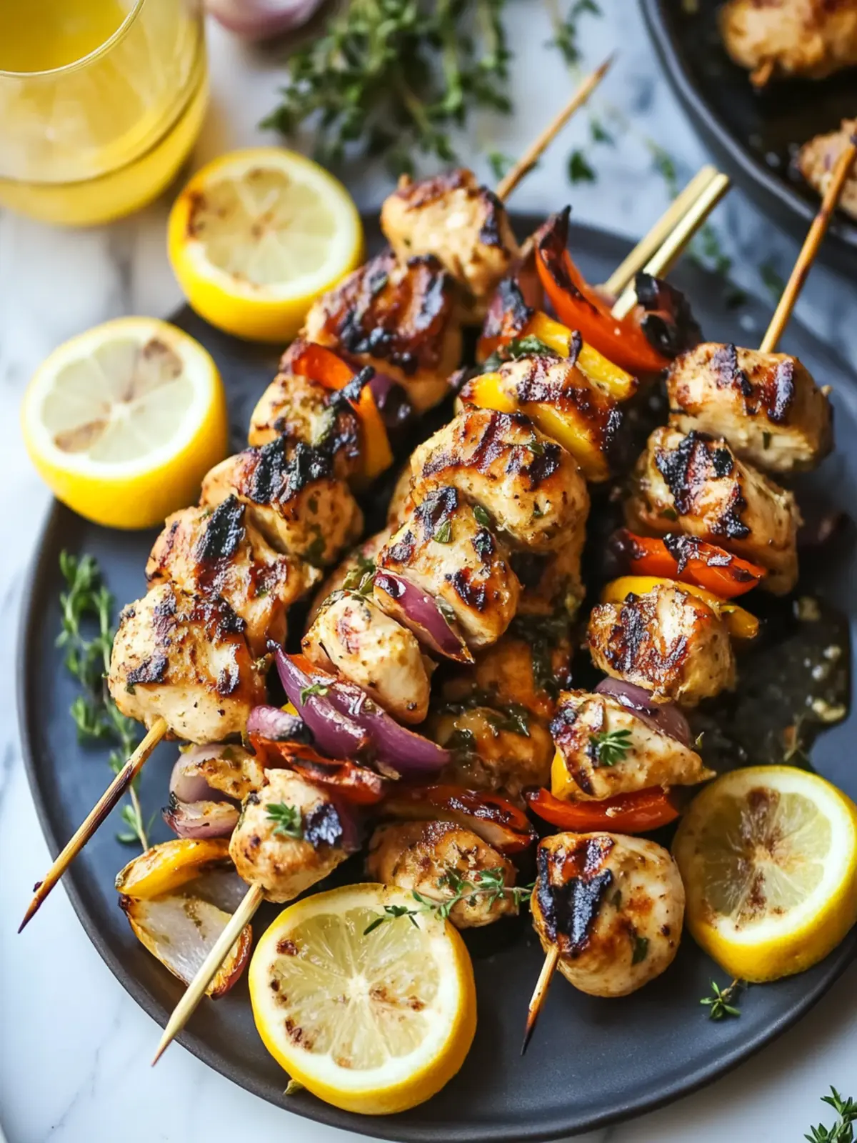Lemon Garlic Chicken Kabobs: Perfectly Grilled for BBQ Bliss 4 Lemon Garlic Chicken Kabobs