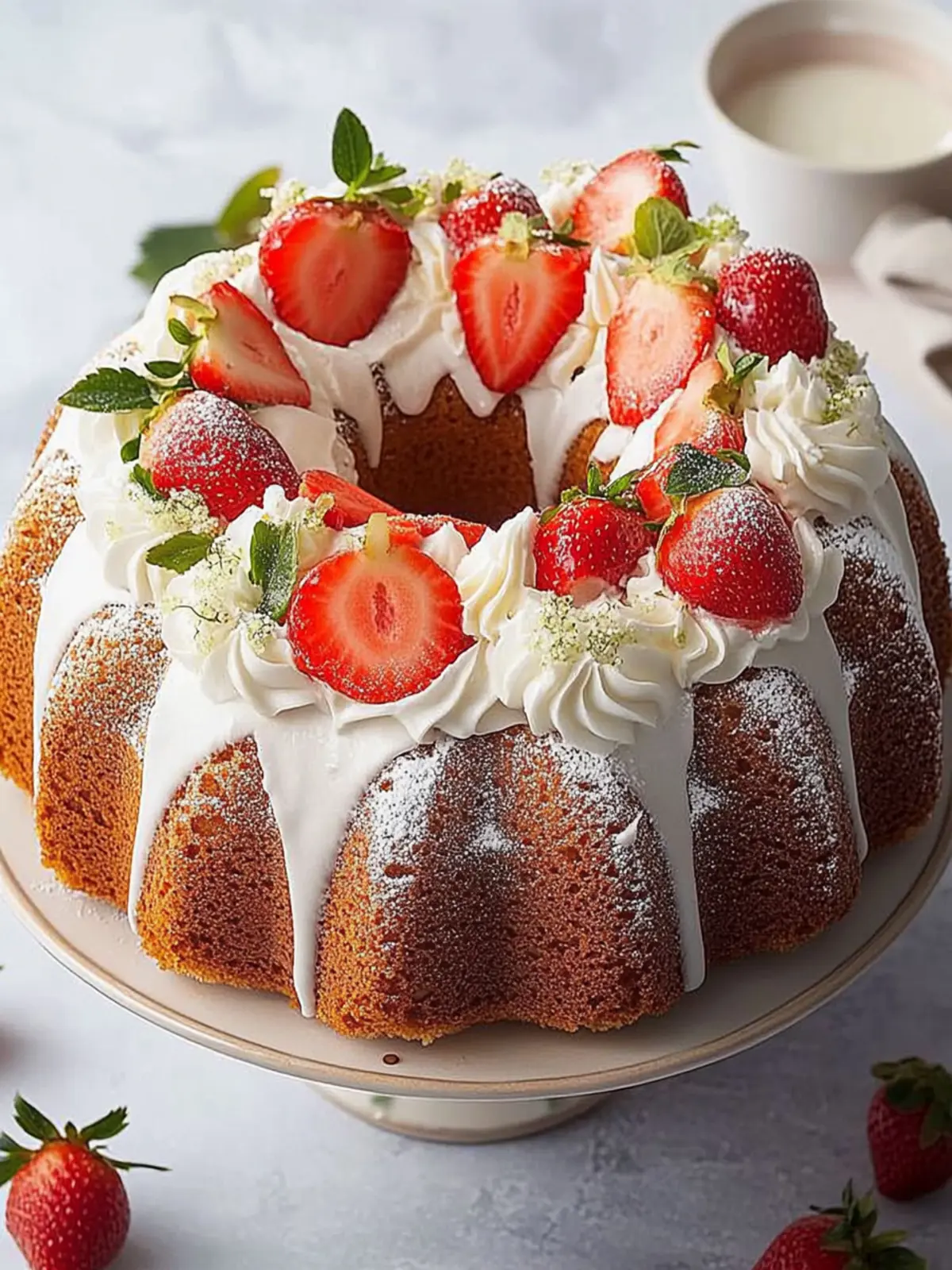 Irresistible Layered Strawberry Bundt Cake for Your Celebrations 4 Layered Strawberry Bundt Cake