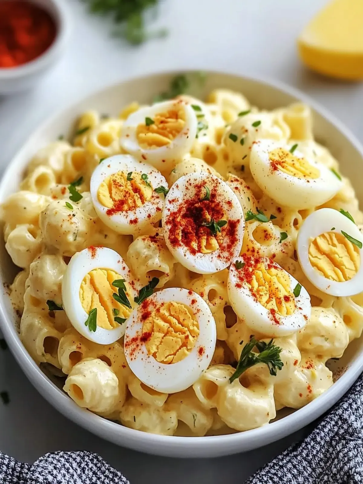 Creamy Easy Deviled Egg Pasta Salad for Your Next Picnic 2 Easy Deviled Egg Pasta Salad
