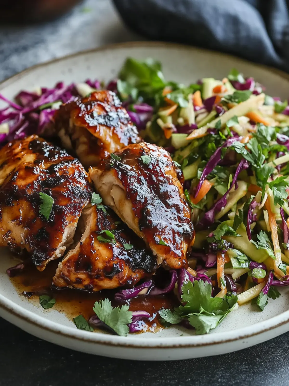 Sticky Apple Cider Chicken with Crisp Autumn Slaw Shines Bright 3 Sticky Apple Cider Chicken with Crisp Autumn Slaw Shines