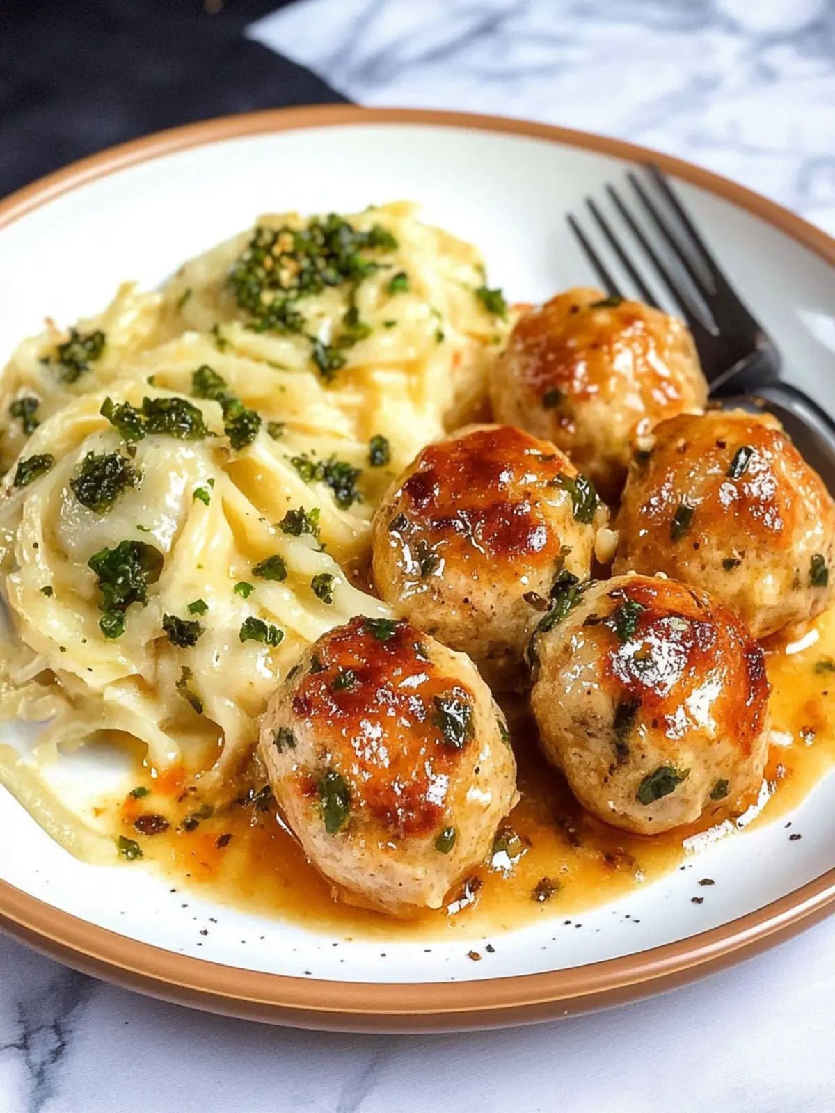 Savory Chicken Piccata Meatballs in Zesty Lemon Sauce 2 Chicken Piccata Meatballs