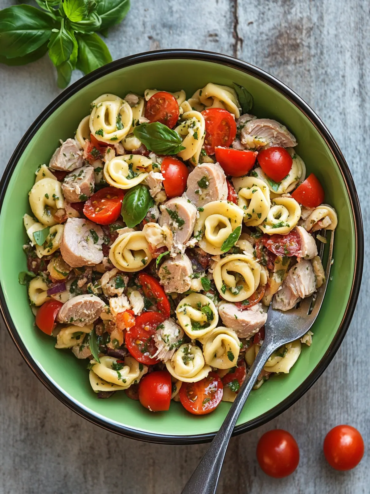 Tuna Pasta Salad with Tortellini and Zesty Chive Vinaigrette 3 Tuna Pasta Salad (with Tortellini)