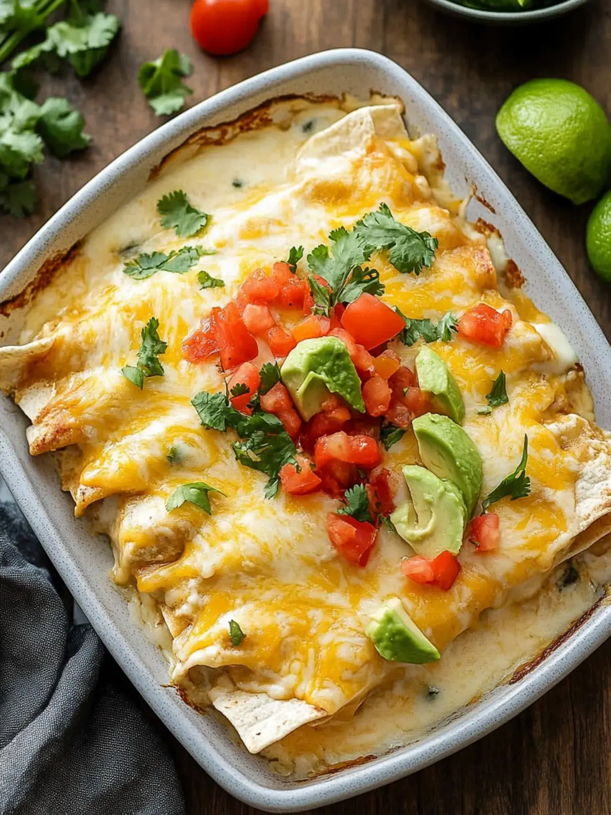 Easy Creamy Chicken Enchilada Casserole That Wows Every Time 4 Chicken Enchilada Casserole (Creamy and Cheesy)