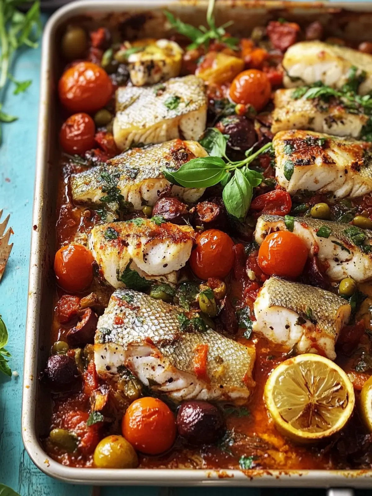 Puttanesca Fish Tray Bake for a Quick Mediterranean Feast 3 Puttanesca fish tray bake