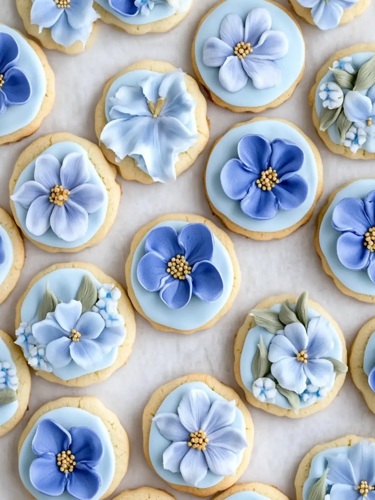 French Blue Floral Buttercream Cookies That Brighten Any Occasion 5 French Blue Floral Buttercream Cookies