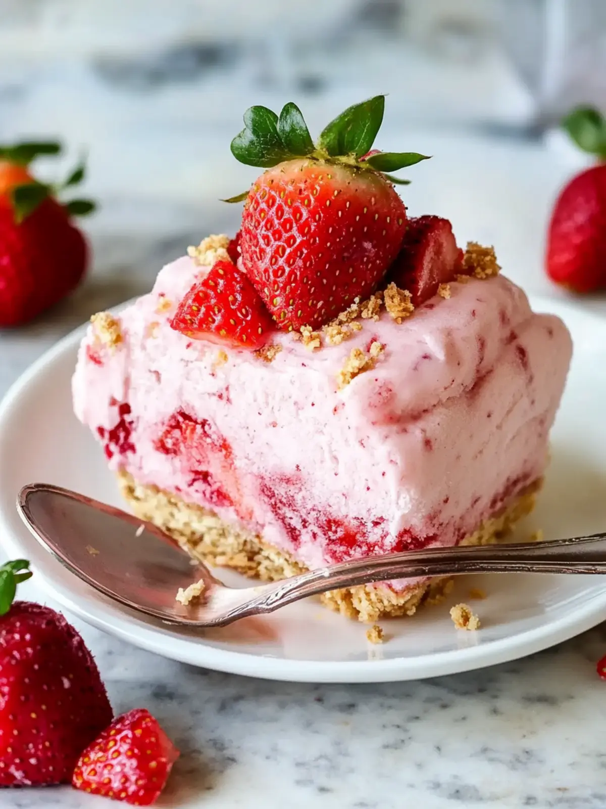 No-Bake Easy Frozen Strawberry Dessert for Refreshing Bliss 4 Easy Frozen Strawberry Dessert