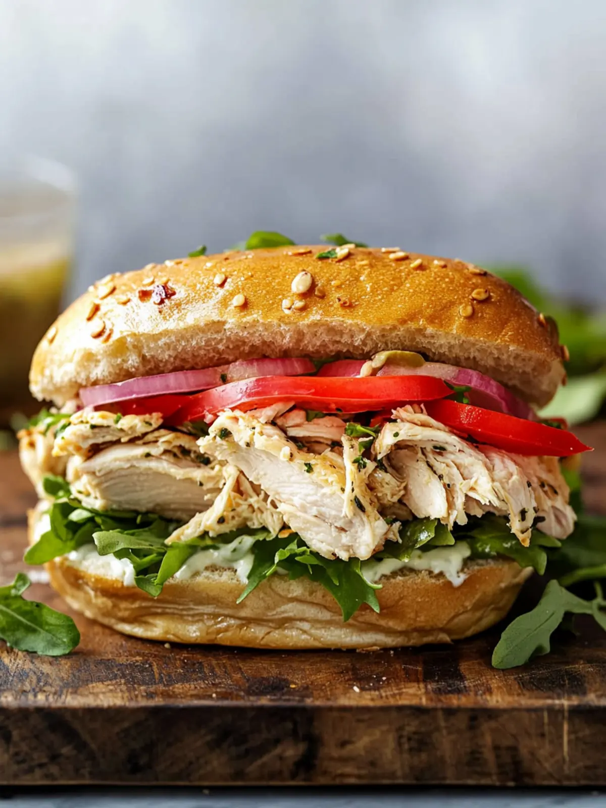 Savory Rotisserie Chicken Sandwich with Creamy Pesto Mayo 2 Rotisserie Chicken Sandwich