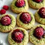 Matcha Thumbprint Cookies: Sweet Raspberry Jam Bliss Awaits 6 Matcha Thumbprint Cookies: Irresistibly Sweet with Raspberry Jam