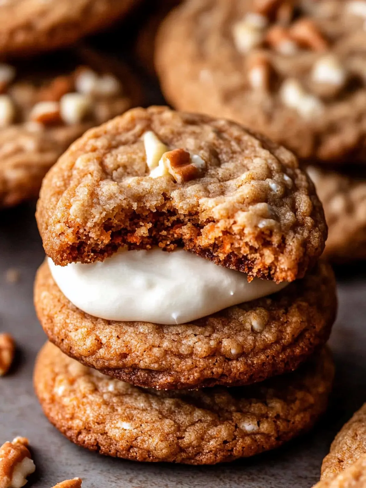 Chewy Carrot Cake Cookies with Cream Cheese Frosting Magic 2 Carrot Cake Cookies