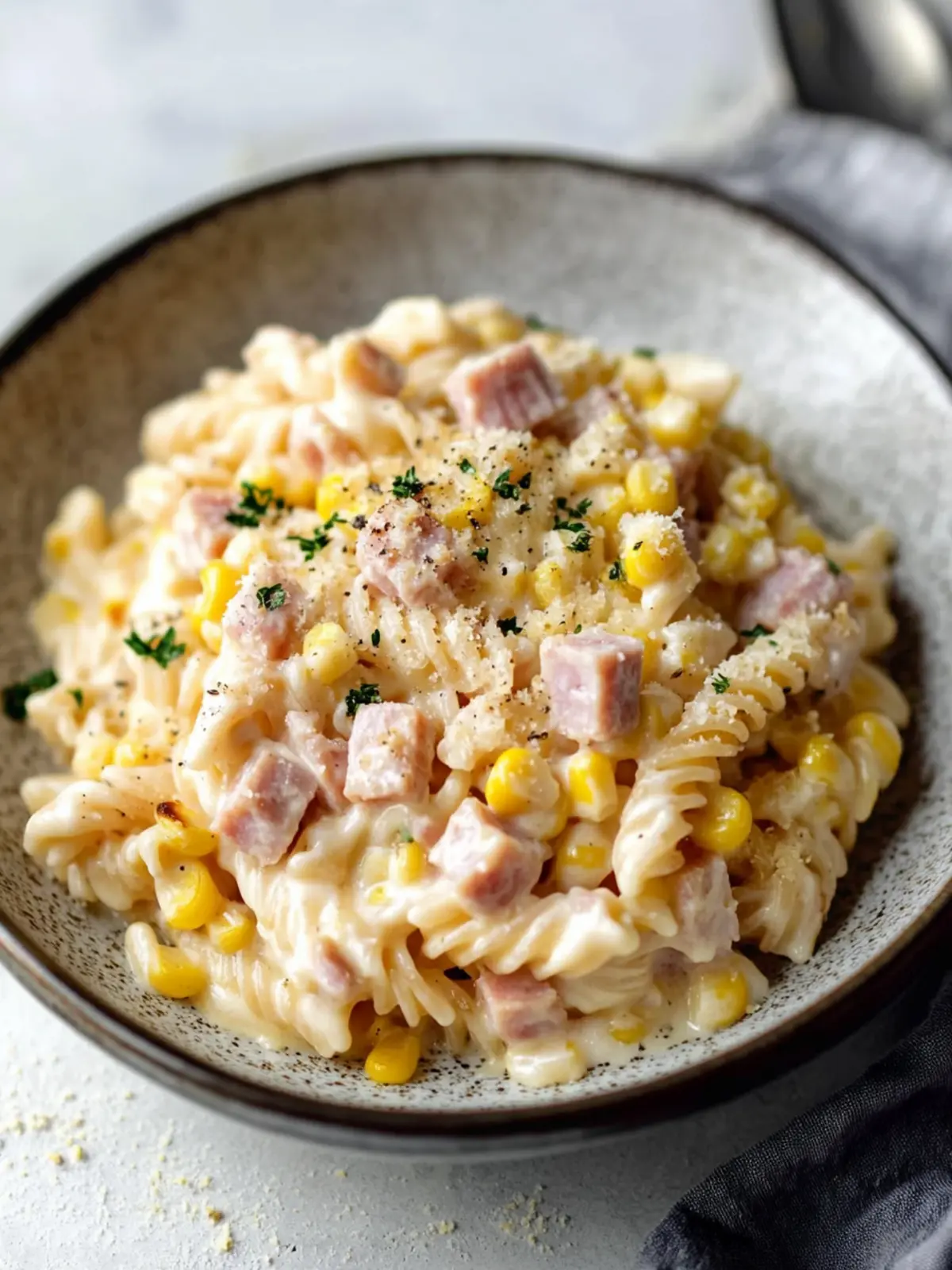 Creamy Ham & Corn Pasta in 30 Minutes for Ultimate Comfort 4 Creamy Ham & Corn Pasta