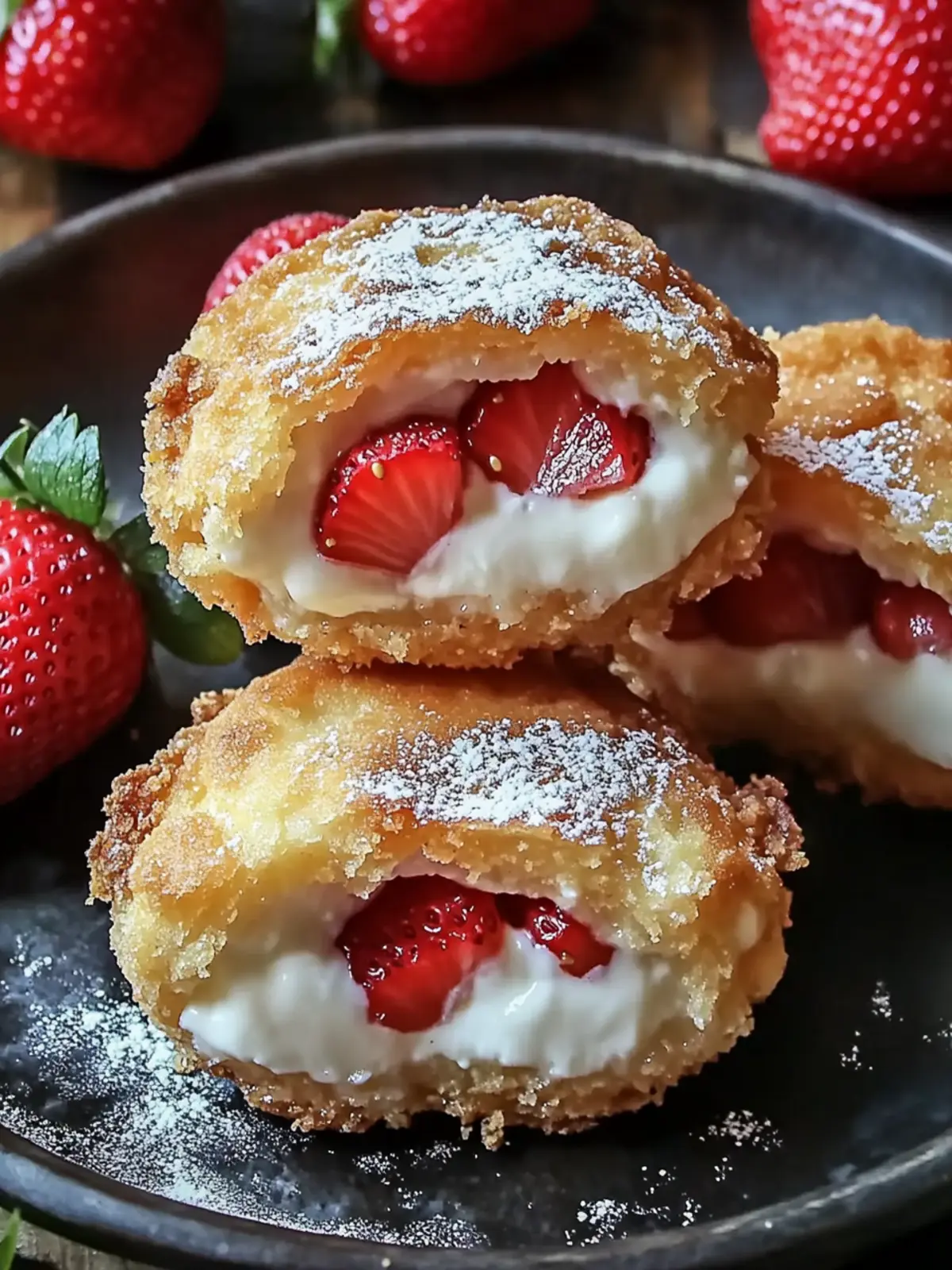 Indulgent Deep-Fried Strawberry Cheesecake Pies You’ll Love 4 Indulgent Deep-Fried Strawberry Cheesecake Pies to Savor