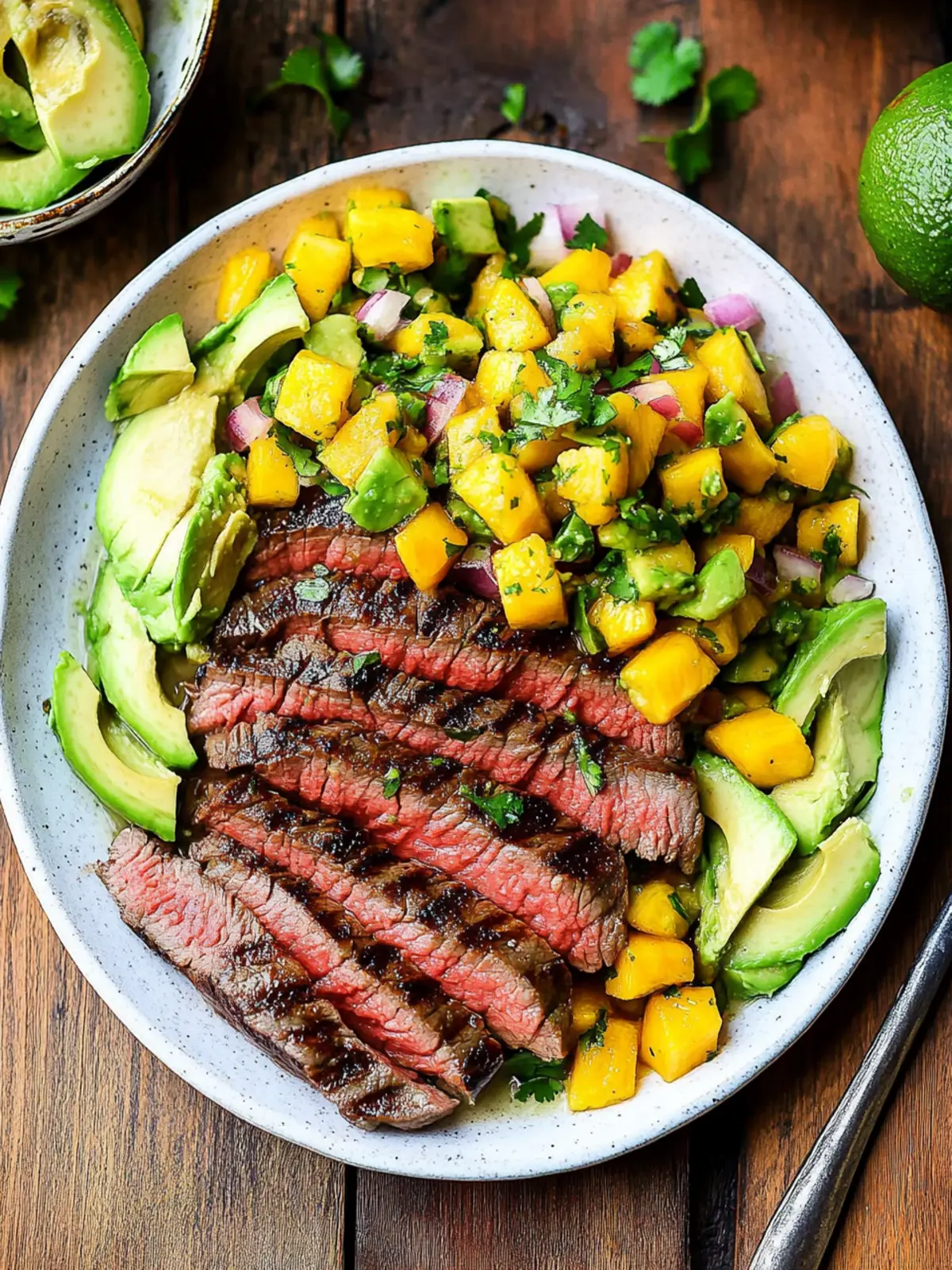 Grilled Flank Steak with Mango Avocado Salsa That's Summer Perfect 3 Grilled Flank Steak with Mango Avocado Salsa